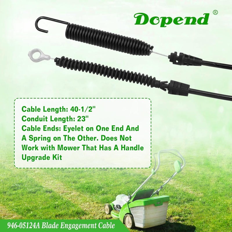 Dopend 946-05124A Blade Engagement Cable for Craftsman T110 Parts, MTD, Troy Bilt, Murray, Huskee Mower Parts, Replaces 946-05124A 746-05124A Deck Engage Cable - Image 4